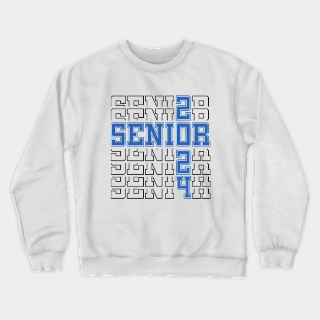 Senior 2024 Vintage Graduate Crewneck Sweatshirt by RiseInspired